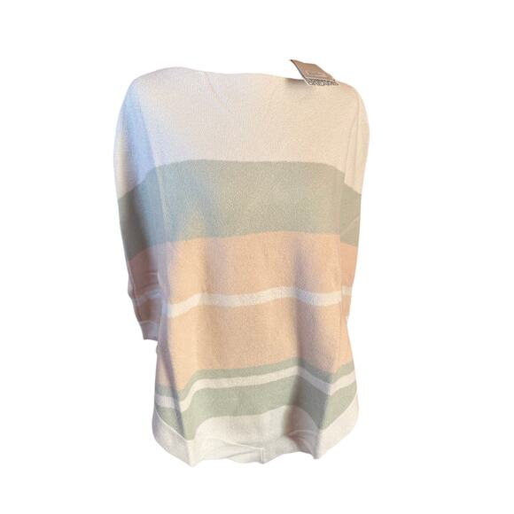 Barefoot Dreams Sweaters - Barefoot Dreams CozyChic Ultra Lite Ocean Breeze Poncho Pink Multi Stripe NWT OS